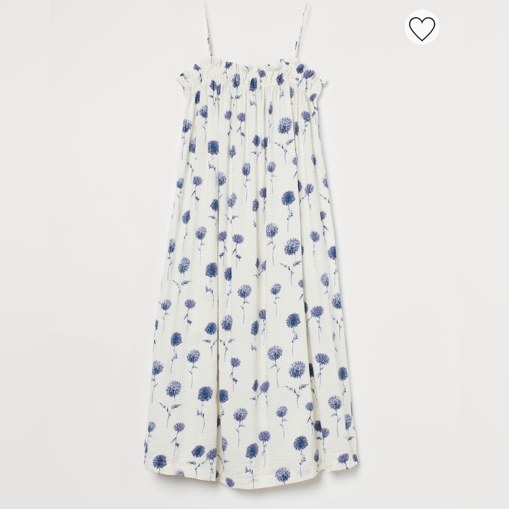 H&M Floral Print Midi Dress Size Small
